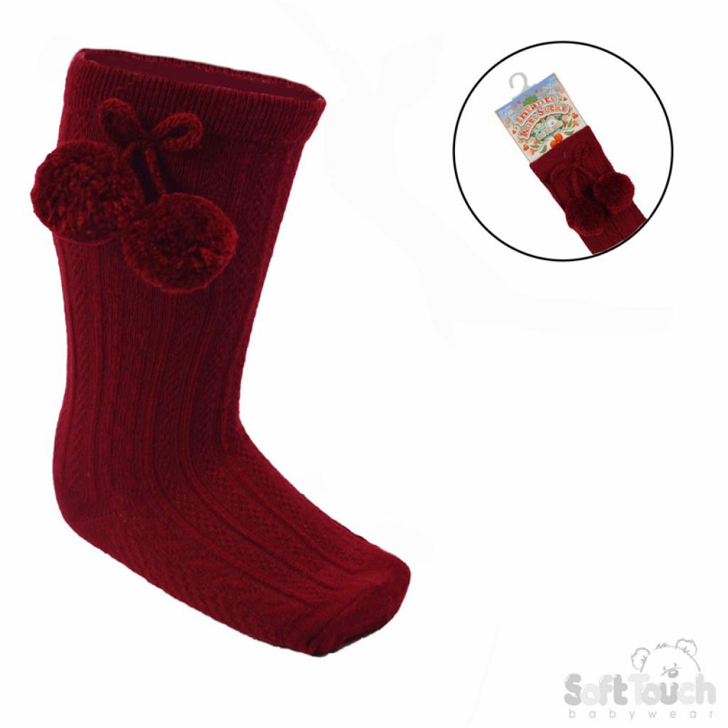 S355 - Soft Touch knee high sock with poms