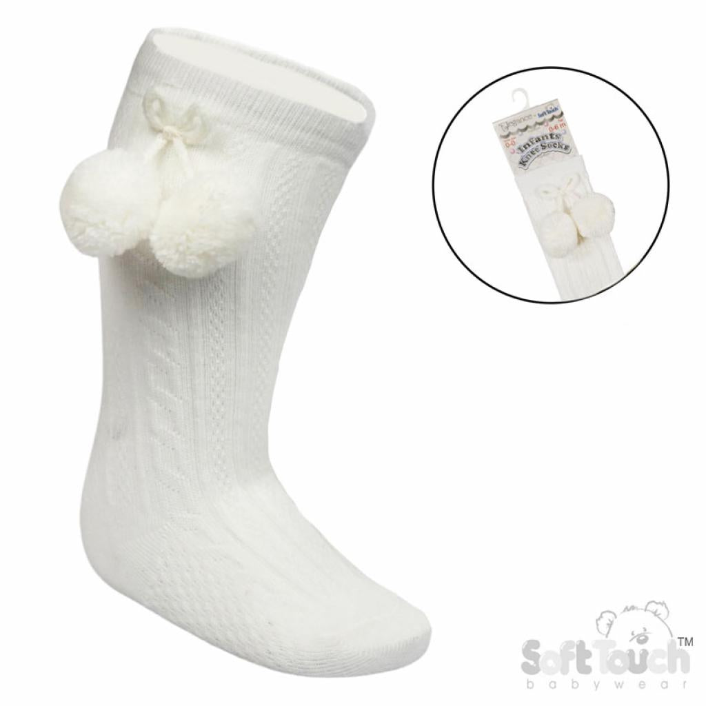 S355 - Soft Touch knee high sock with poms