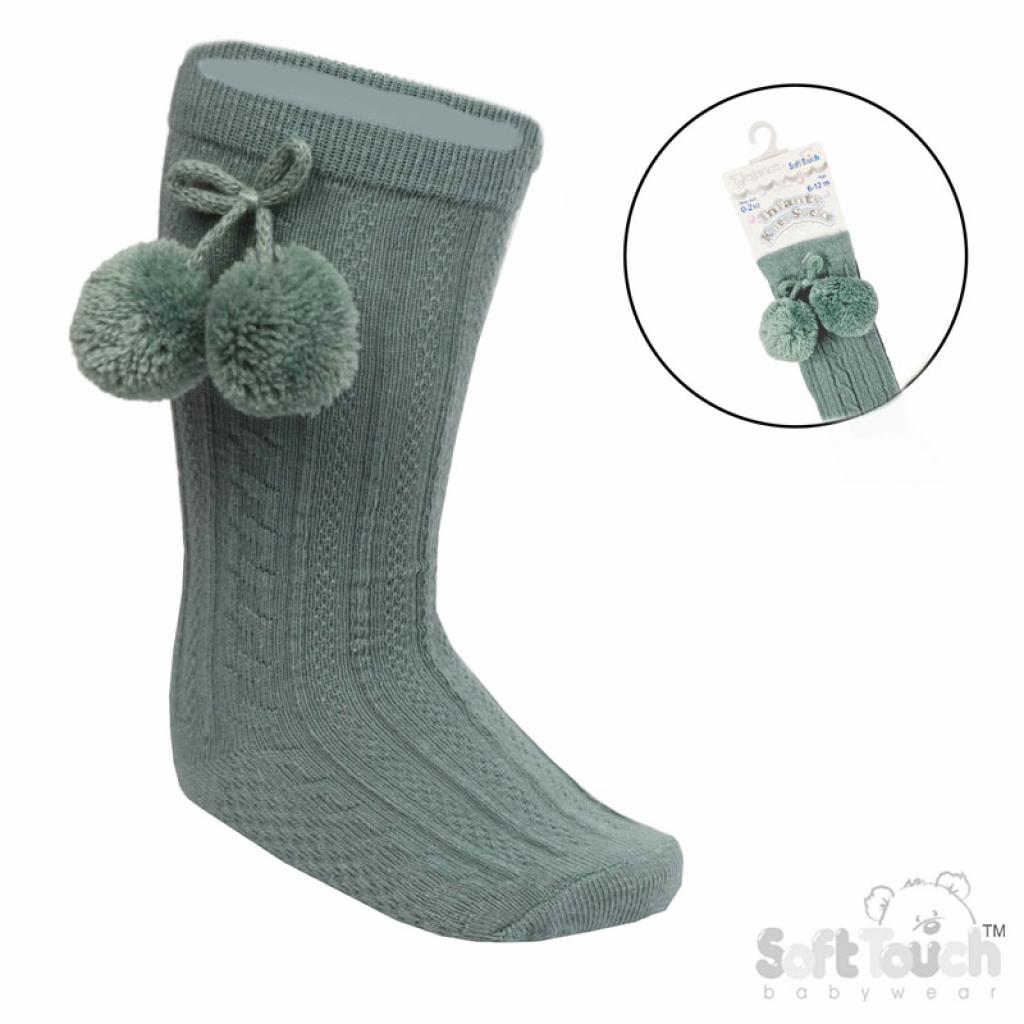 S355 - Soft Touch knee high sock with poms