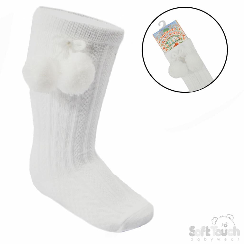 S355 - Soft Touch knee high sock with poms