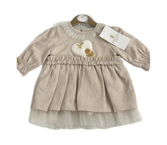 Beige heart dress (Pack of 6)