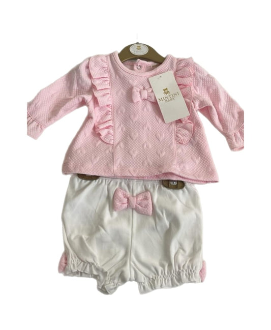 Pink Heart Bow short set (Pack of 6)