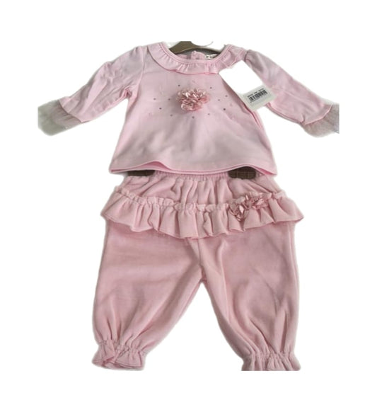Pink Long sleeved trouser set (Pack of 6)