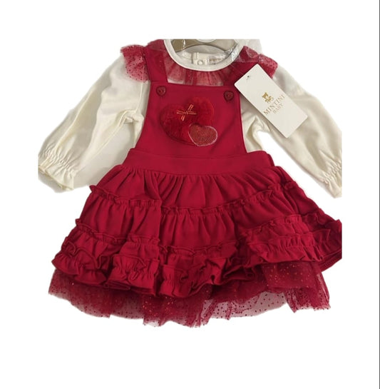 Red Heart tutu Pinafore dress (Pack of 6)
