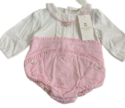 Pink Long sleeved romper (Pack of 6)