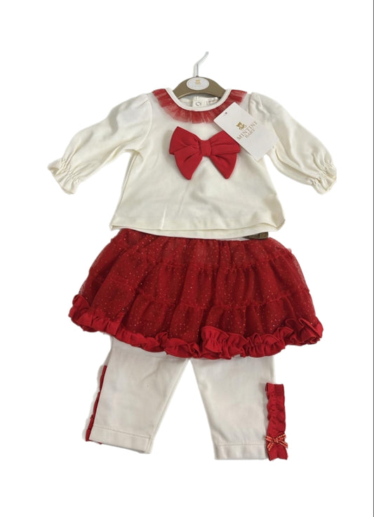 Red Bow Tutu Legging set (Pack of 6)