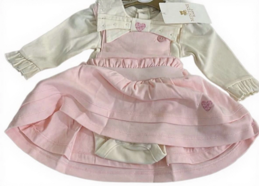 Pink Pinafore dress set (Pack of 6)