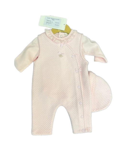 MB5142 - Pink All in One Dungaree set (Pack of 6)