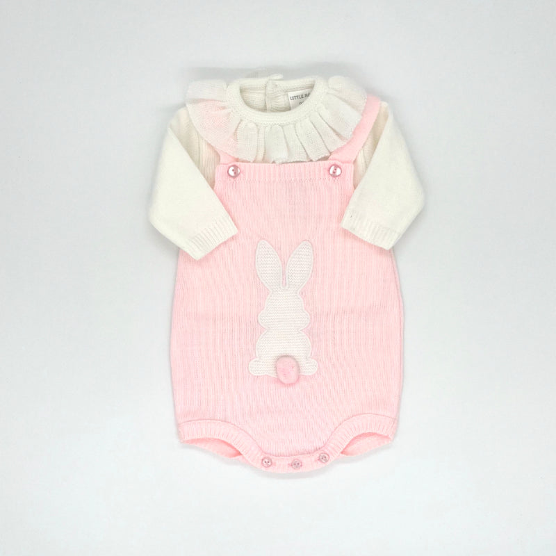 PRE ORDER ONLY - 4459 - Little Nosh Dungaree Romper and Top set