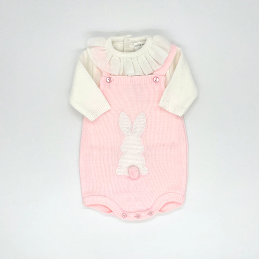 PRE ORDER ONLY - 4459 - Little Nosh Dungaree Romper and Top set