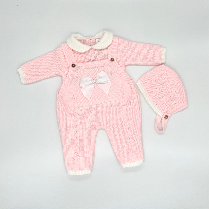 PRE ORDER ONLY - 4880 - Little Nosh Knitted Dungaree Set