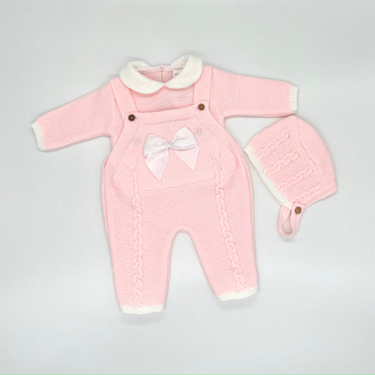 PRE ORDER ONLY - 4880 - Little Nosh Knitted Dungaree Set