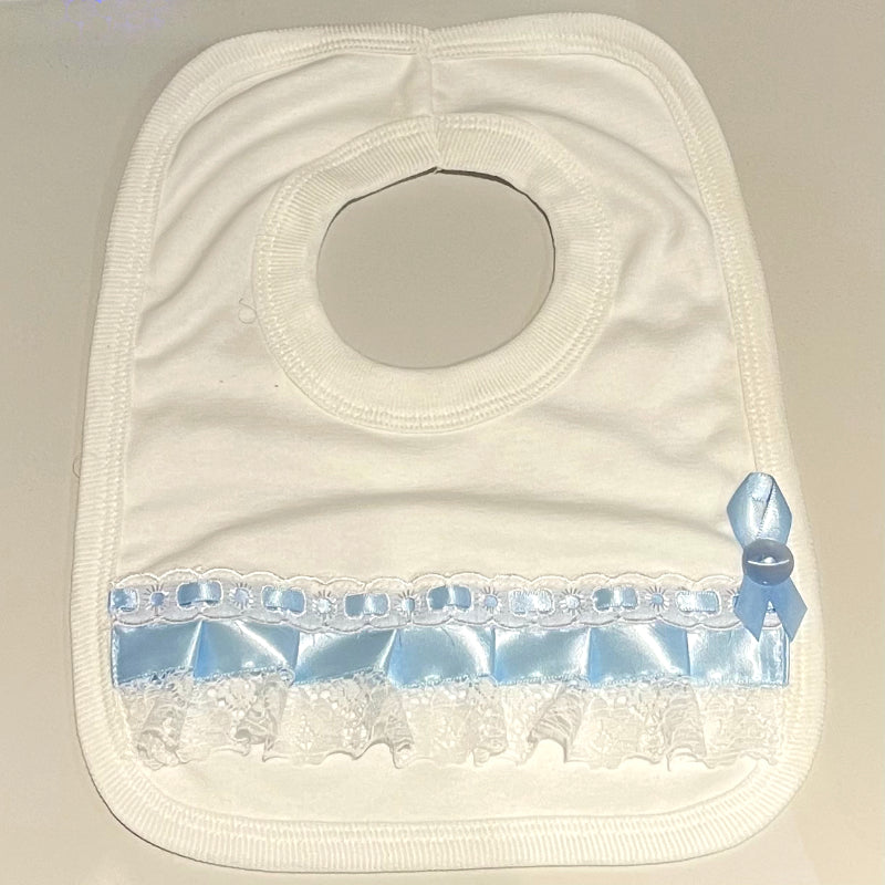 LB - Bib with lace and ribbon