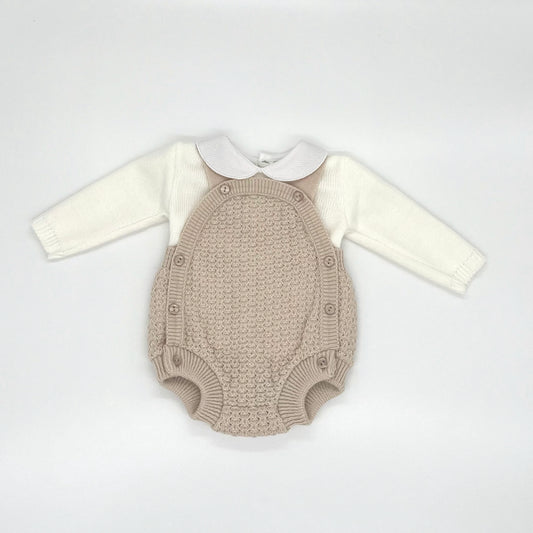 PRE ORDER ONLY - MCW23-134 - Little Nosh Knitted Dungaree Set