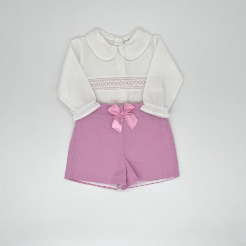 PRE ORDER ONLY - MT02263 - Little Nosh Girls Short & Shirt Set