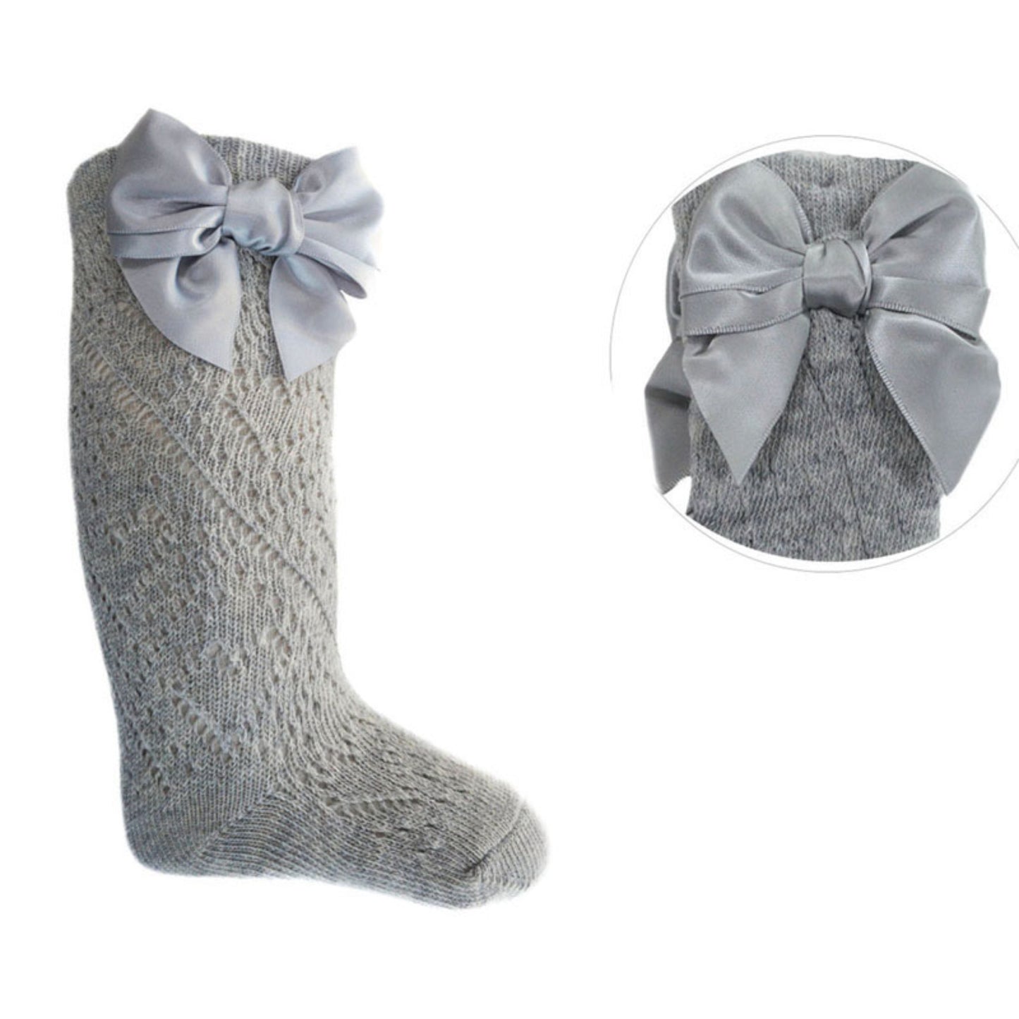 PS16 - Soft Touch knee high sock with bow