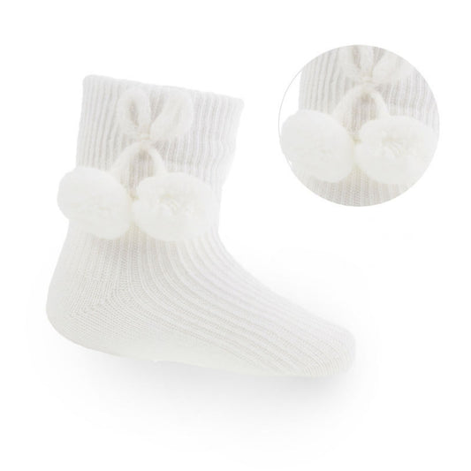 S08 - Soft Touch ankle sock with poms