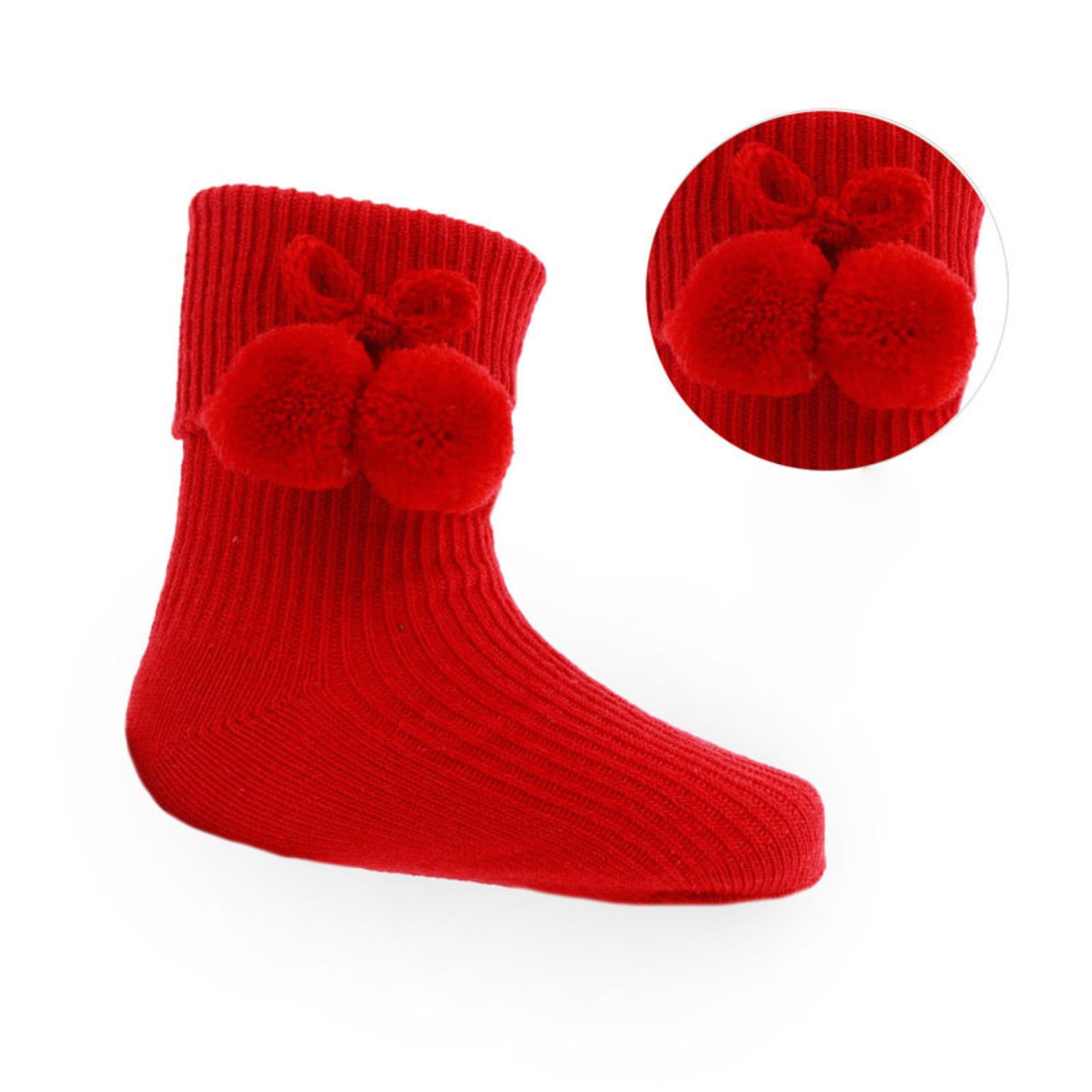 S119 - Soft Touch ankle sock with poms