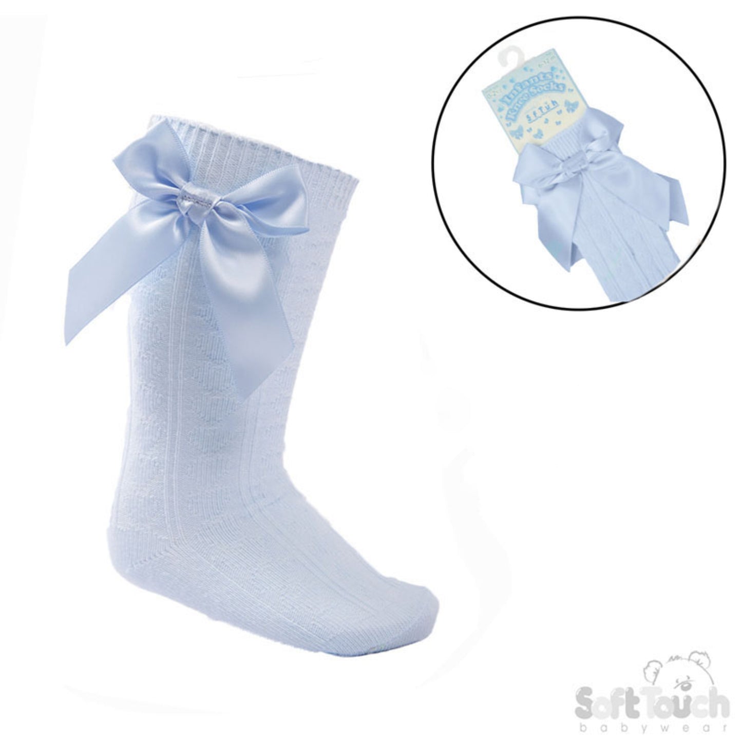 S141 - Soft Touch knee sock with bow