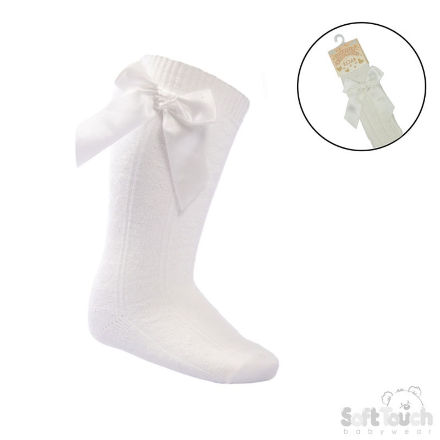 S141 - Soft Touch knee sock with bow