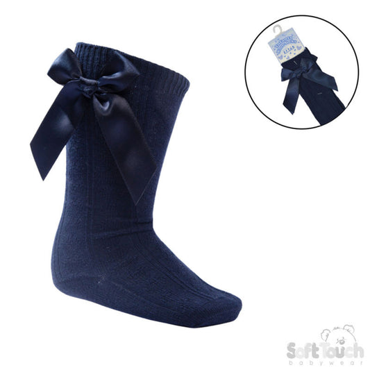 S141 - Soft Touch knee sock with bow