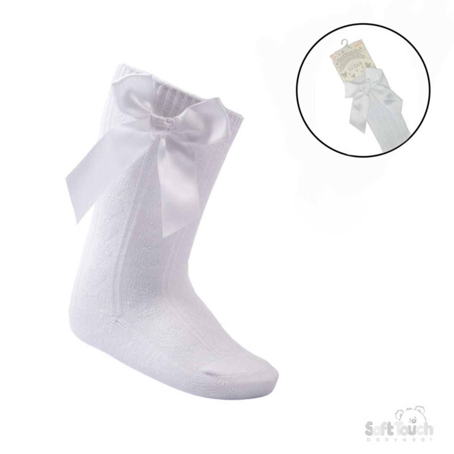 S141 - Soft Touch knee sock with bow