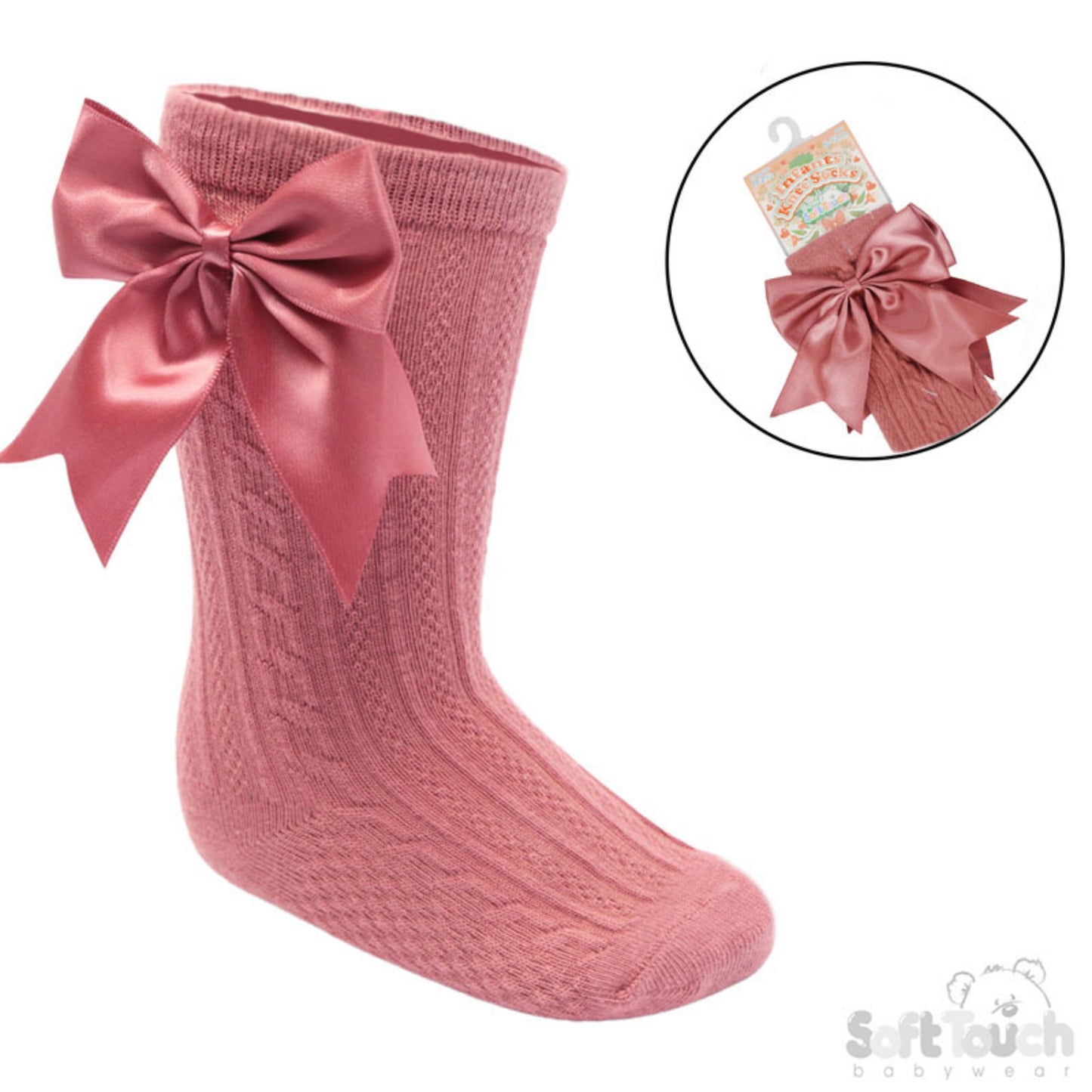 S350 - Soft Touch knee sock with bow