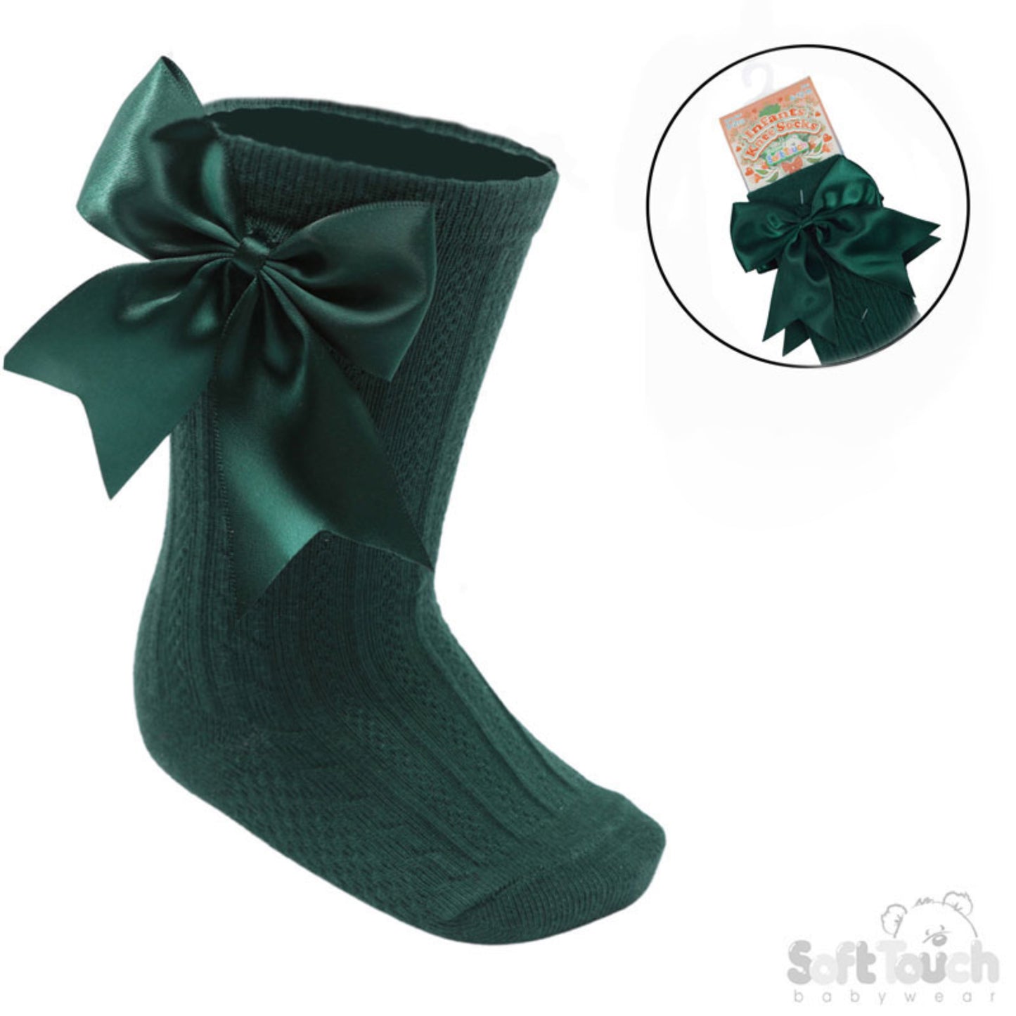 S350 - Soft Touch knee sock with bow