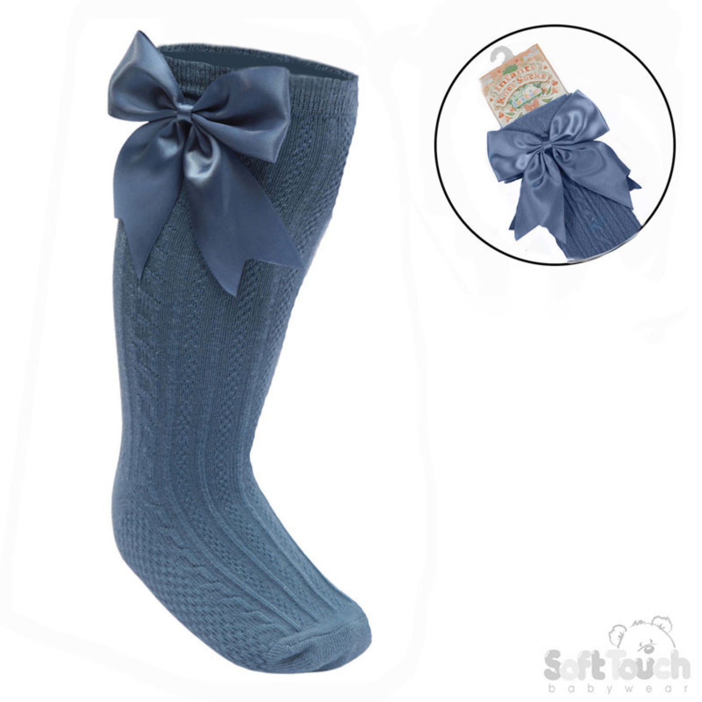 S350 - Soft Touch knee sock with bow