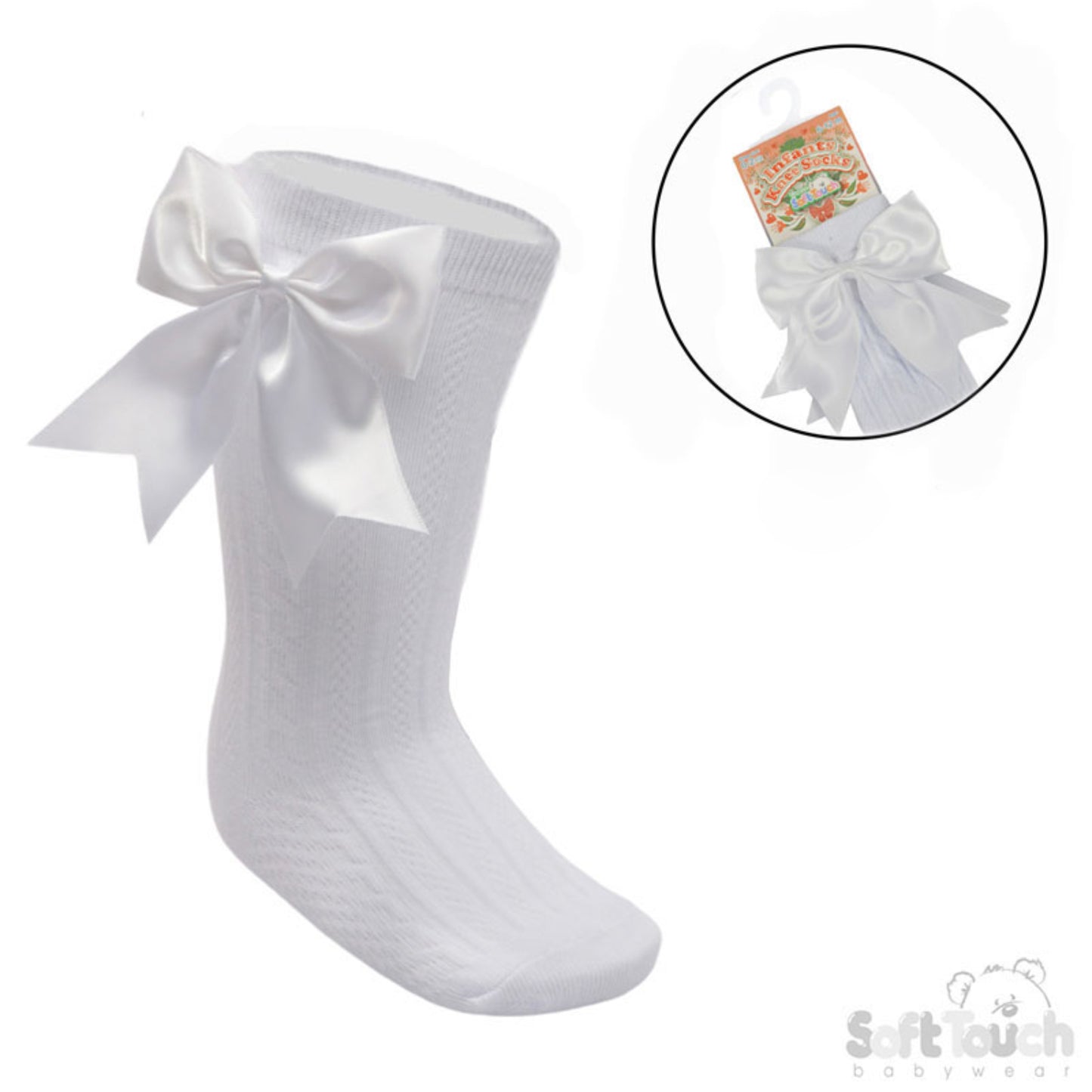 S350 - Soft Touch knee sock with bow