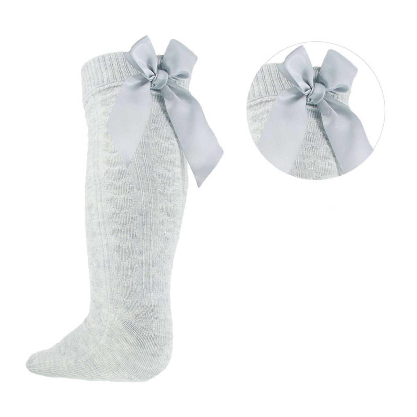 S51 - Soft Touch knee high sock with bow