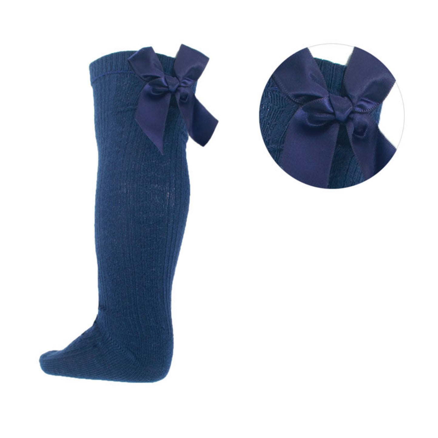 S51 - Soft Touch knee high sock with bow