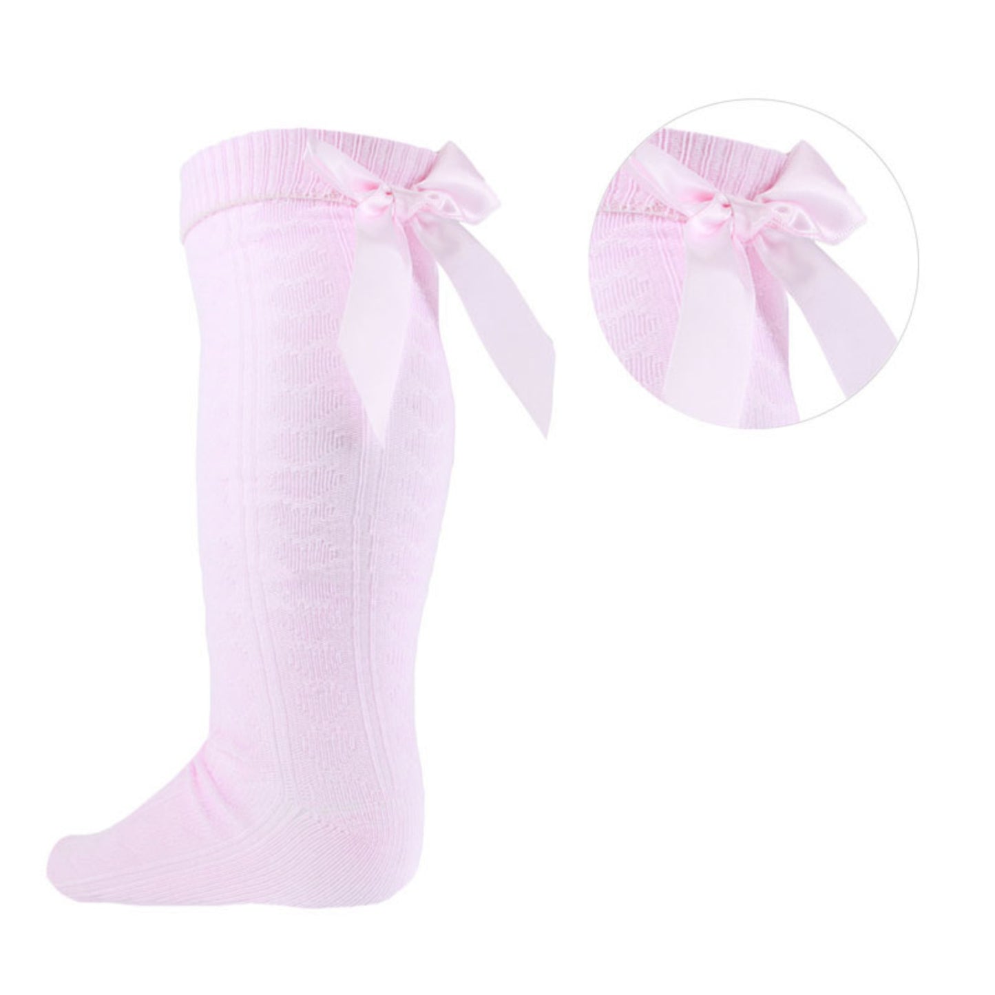 S51 - Soft Touch knee high sock with bow