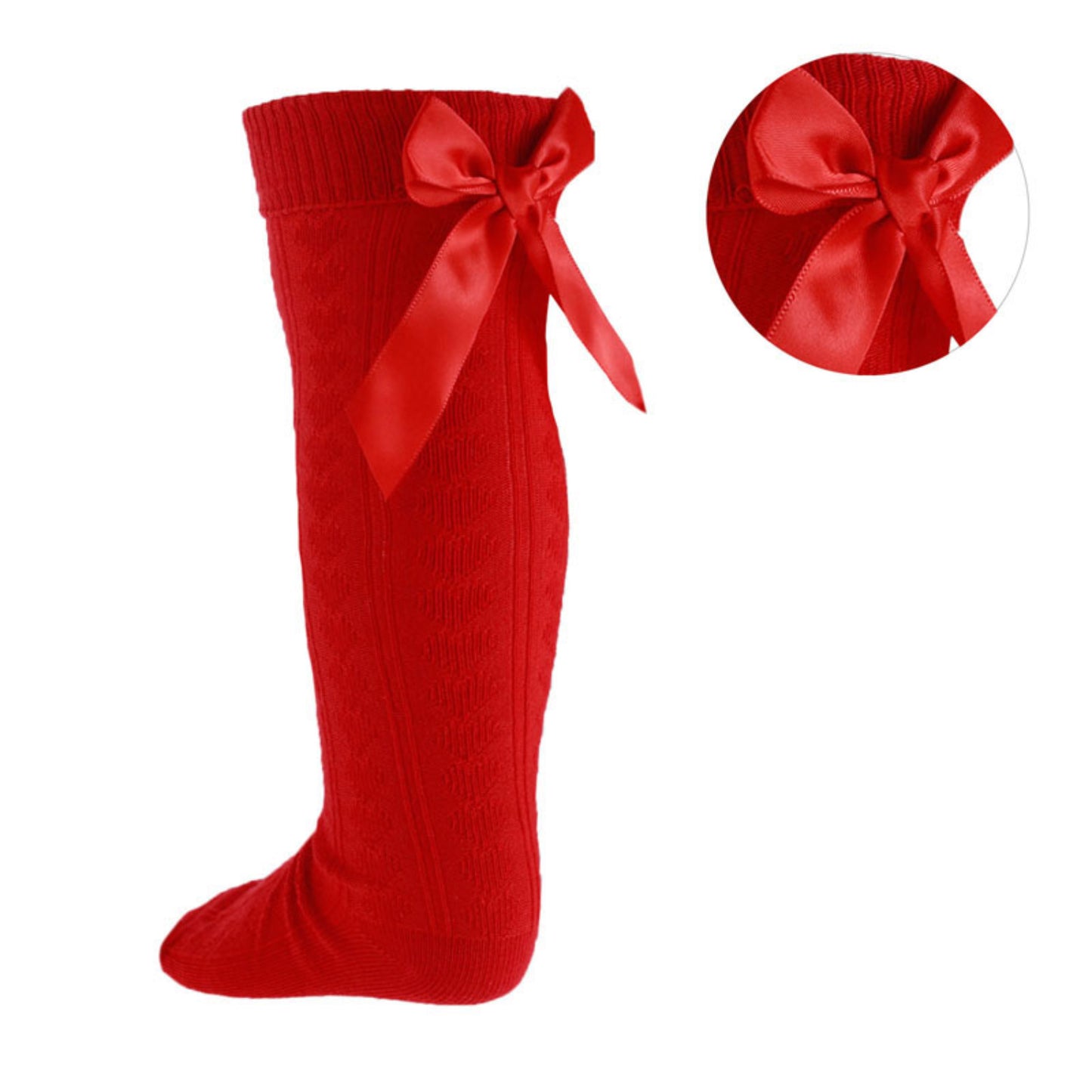 S51 - Soft Touch knee high sock with bow